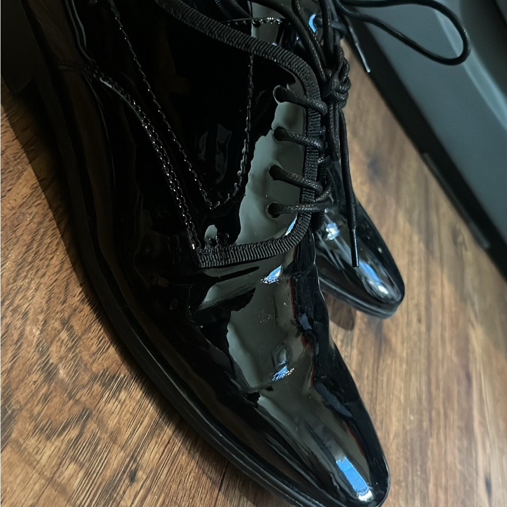 Alfani Glossy Black Oxfords